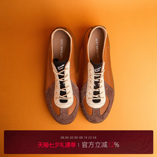 NEXT IMPULSIVE下一个冲动德训鞋棕色男女同款高级感时尚休闲鞋子