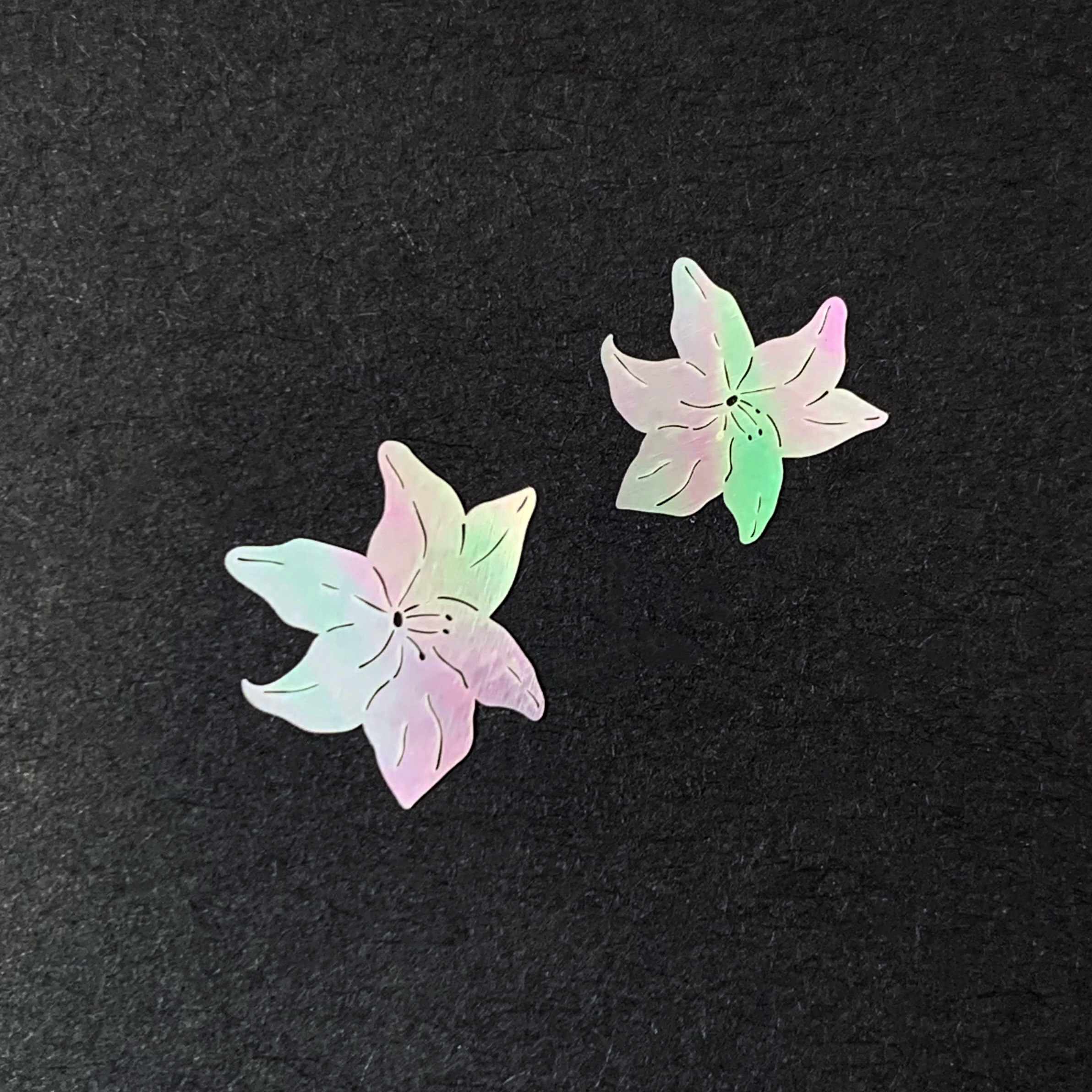 螺钿 手绘花朵 百合 夜光贝 青贝 大漆 漆器