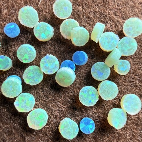欧泊 圆形 欧泊漆器手串材料 厚度1mm 颜色需备注