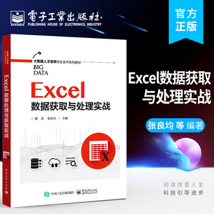 Excel 2016工作簿工作表单元 电子工业出版 Excel数据获取与处理实战 社 张良均 Excel教程书籍 概念以及基本操作 官方正版 格