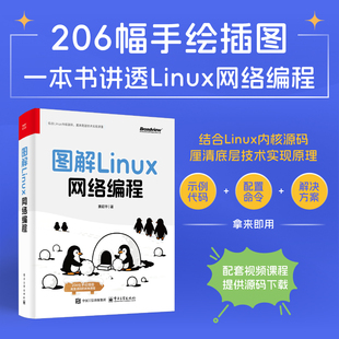 官方正版 图解Linux网络编程 袁菘华 Linux网络编程基础知识实战书籍 Linux网络开发应用技术网络程序设计入门教程