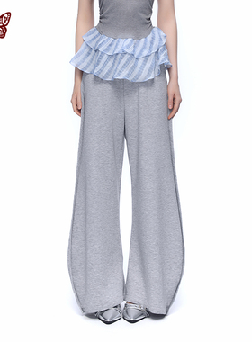 KBLC25春夏高级感简约重磅空气层弯刀男女同款休闲裤运动时尚百搭