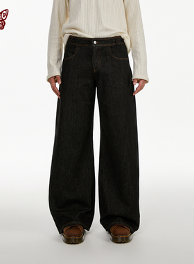 Kblc®Active Lab不褪色原色牛仔基础款中高腰显瘦弯刀裤