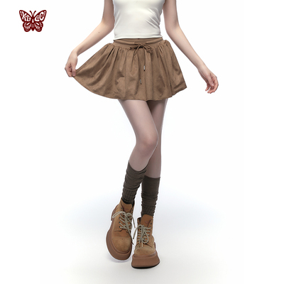 松紧腰抽绳防走光蓬蓬裙