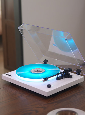 WhatPlus问加X2分体式发光氛围感LP黑胶唱片机播放器蓝牙 白色