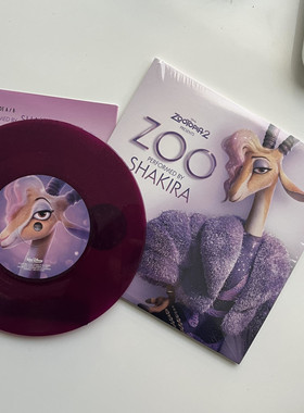 美版进口 疯狂动物城2专辑OST 夏奇拉演唱主题曲 紫色闪光7寸彩胶