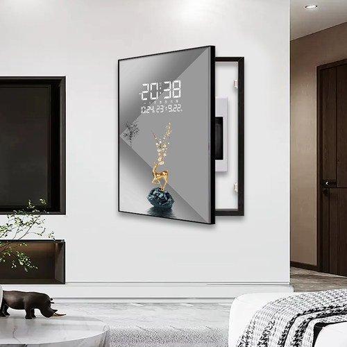 雷达感应LED电子钟装饰画电表箱