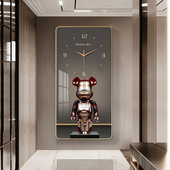 饰钟表 暴力熊沙发背景墙挂画床头壁画装 潮流公仔装 饰画挂钟客厅