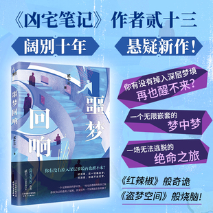 噩梦回响 小说 贰十三 凶宅笔记作者阔别十年悬疑新作 奇诡推理小说烧脑谜案畅销书凶罪案侦探盗梦空间 磨铁图书正版书籍