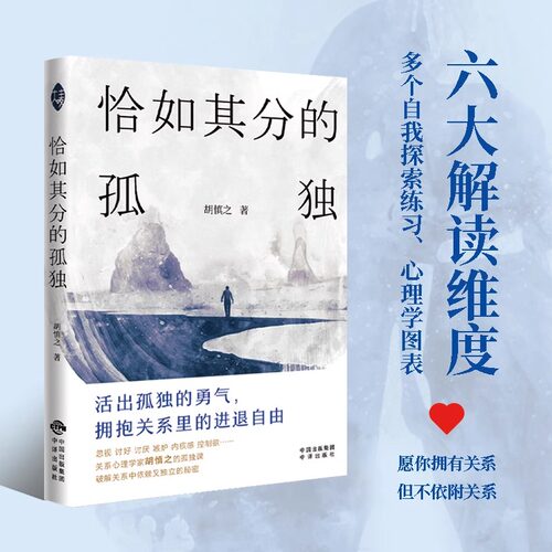 正版恰如其分的孤独 胡慎之著 内在自我人际关系心理学书籍 中译出版社 光尘 心理学书籍