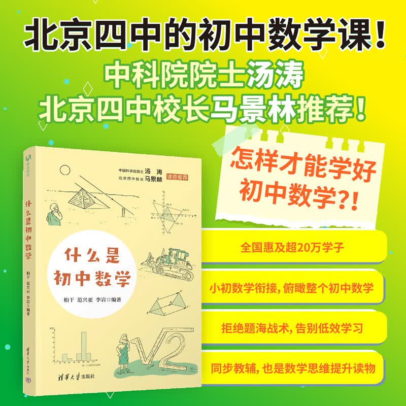 正版什么是初中数学 柏干 范兴亚 李岩 清华大学出版社 北京四中初中数学课 一线名师倾囊创作 数学欣赏七年级教辅书 - 实物图