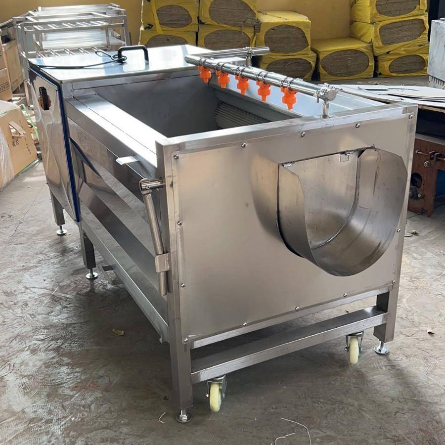 土豆胡萝卜毛辊去泥清洗机全自动毛刷式红薯山药清洗去皮设备