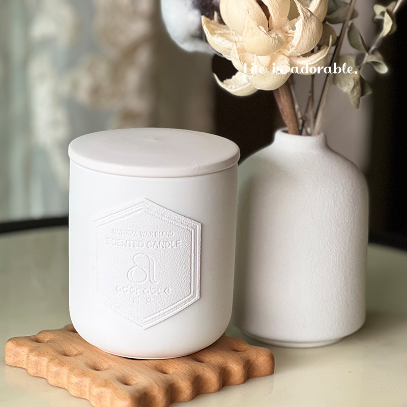 adorable而立手工香薰蜡烛清茶草木茶香氛柑橘柠檬香小众235g原创