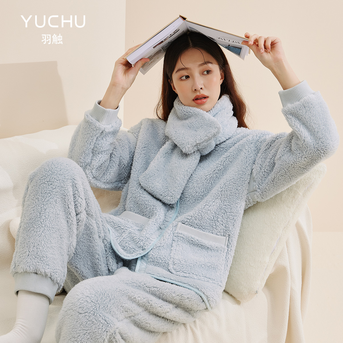 商场同款加绒加厚睡衣女家居服