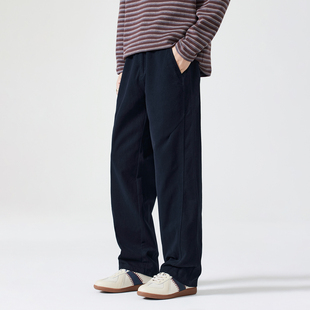 Kuvine2025冬季美式复古工装裤加绒加厚宽松直筒百搭休闲长裤男款