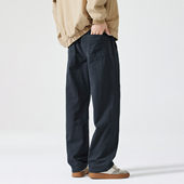 加绒加厚宽松直筒百搭休闲长裤 Kuvine秋冬季 男 裤 男款 美式 复古工装