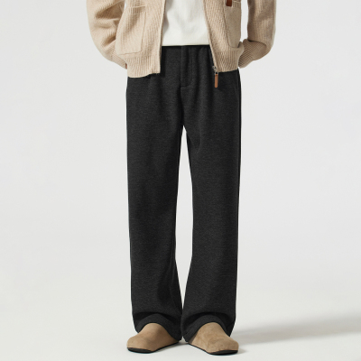 Kuvine冬季加绒加厚羊毛西裤男款