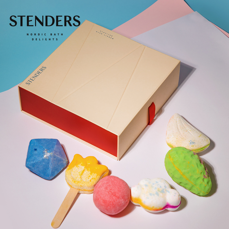 stenders施丹兰6球气泡弹礼盒精油球泡脚泡澡滋润球保湿