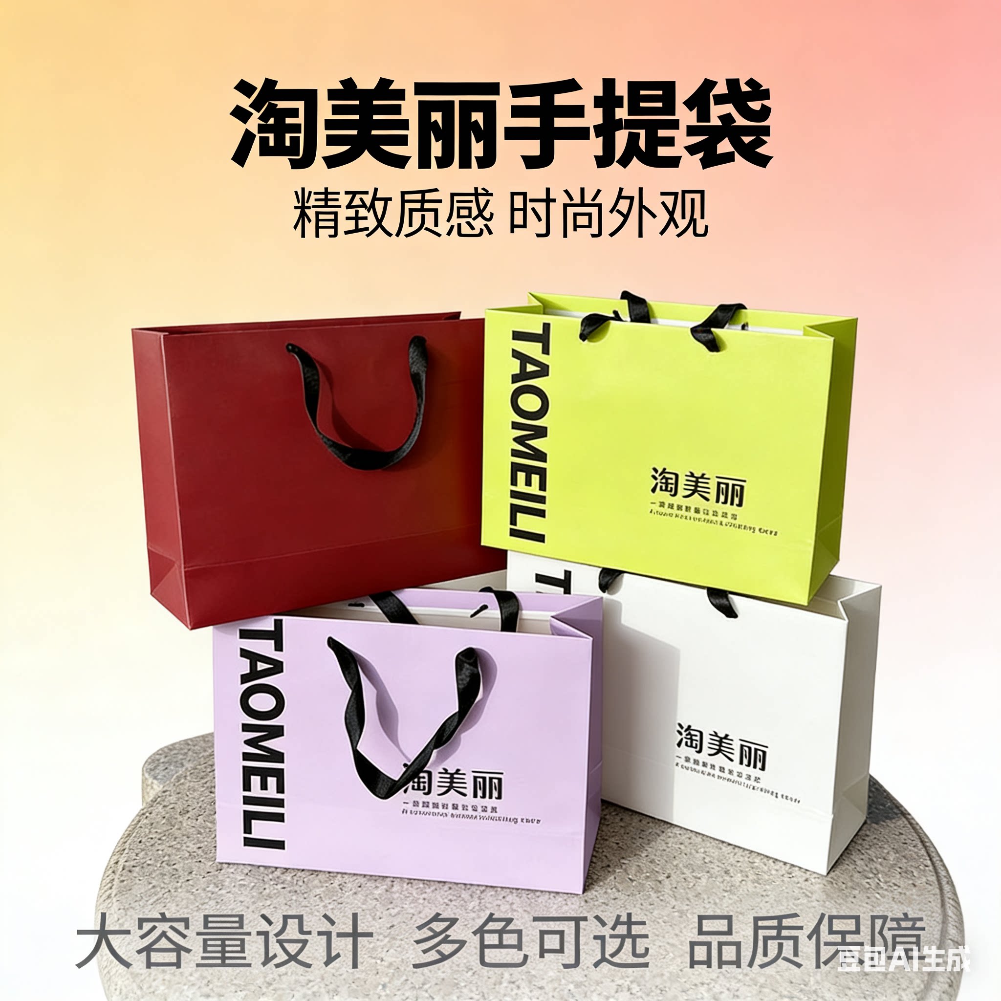 服装店高档手提纸袋礼品袋美容院袋子化妆品袋鞋盒订制印logo定做