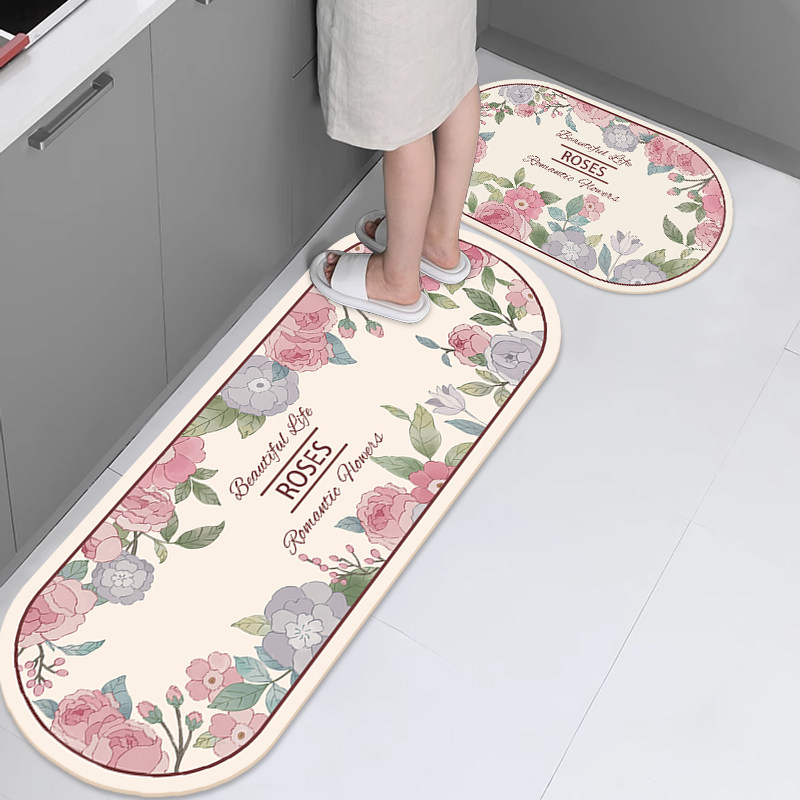 美式复古厨房地垫防滑防油可擦免洗家用皮革脚垫垫子耐脏长条地毯,居家布艺,厨房地垫,淘宝优惠券,粉丝福利购,淘宝优惠卷