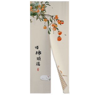 中国风防寒保暖棉门帘冬季保温挡风帘中式家用加厚隔断帘室内保温