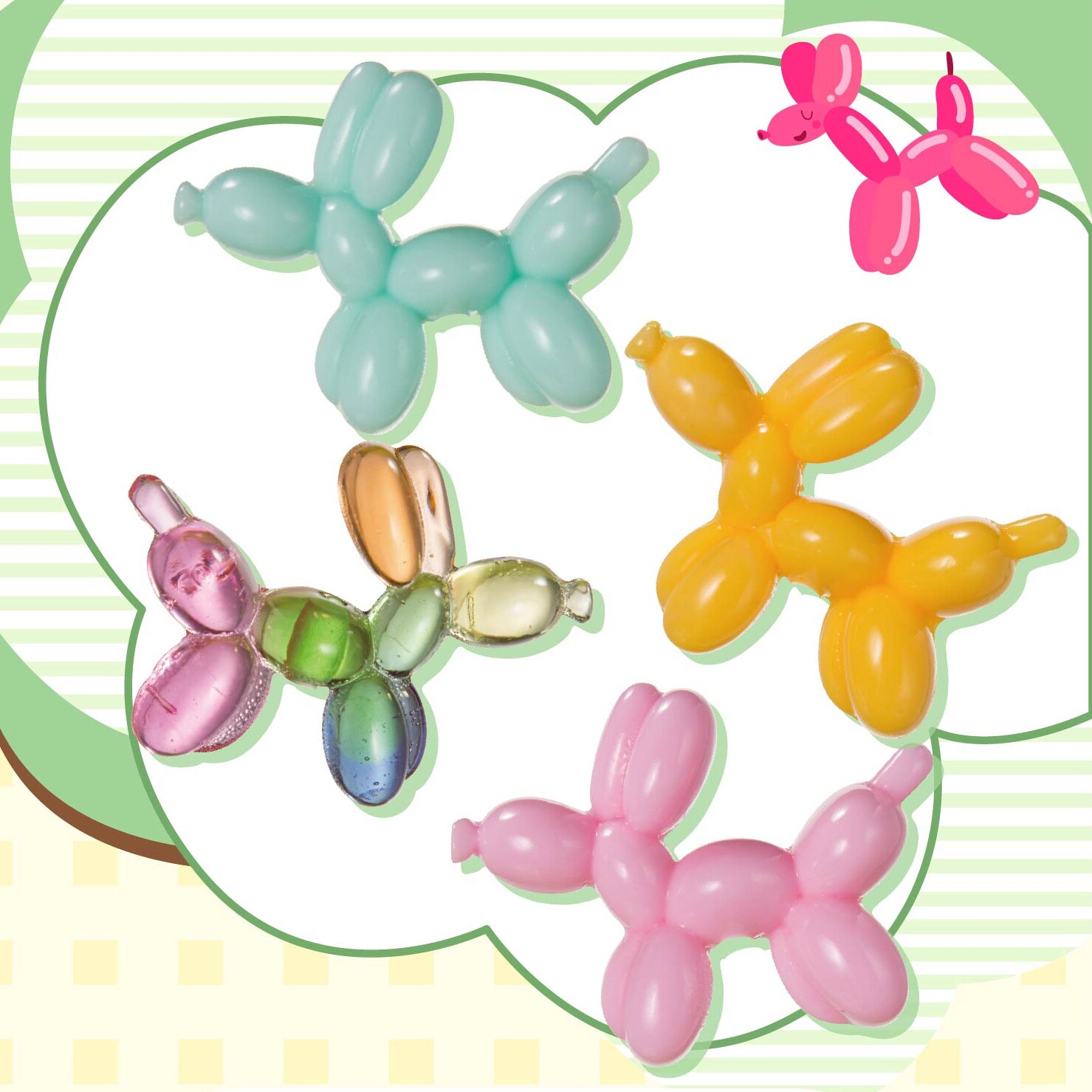 CANDY KEY手工创意气球小狗太阳花童趣棒棒糖零食好吃不腻伴手礼