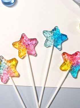 CANDY KEY手工创意星星仙女棒休闲零食棒棒糖圣诞星星伴手礼物