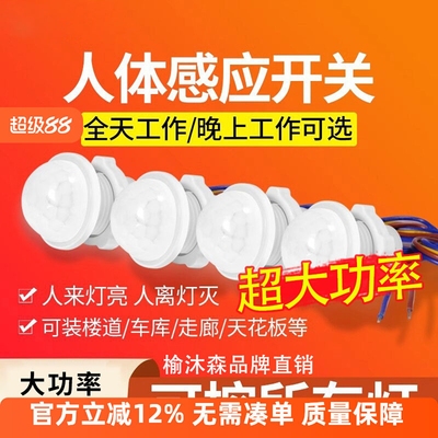 220v红外线人体感应器开关小头