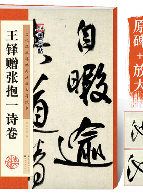 王铎赠张抱一诗卷墨点毛笔字帖行书历代经典碑帖高清放大对照本书法教程湖北美术出版社新华书店正版毛笔字初学入门毛笔行书字帖