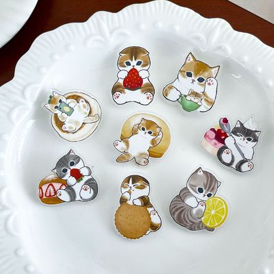 胸针小猫新款INS可爱卡通别针亚克力批发徽章挂件饰品摆地摊