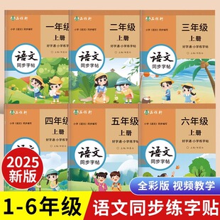 2025新版人教版一二三四五六年级上册下册语文练字帖课本同步小学生专用楷书字帖视频教学全彩每日一练正楷好字通硬笔书法练习本