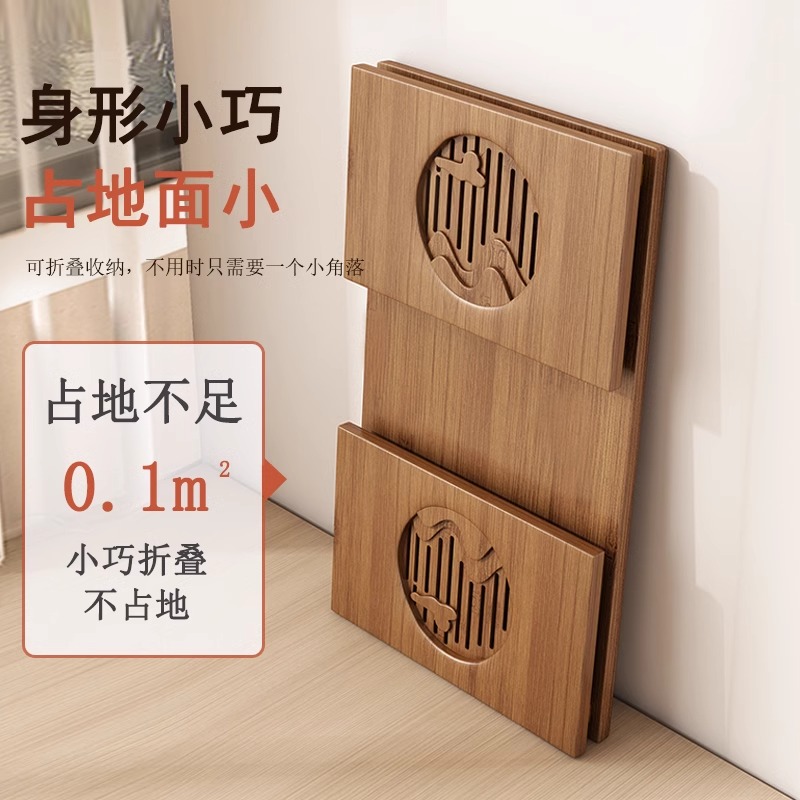 折叠桌子家用飘窗桌榻榻米简易小茶几床上吃饭小餐桌便携实木矮桌