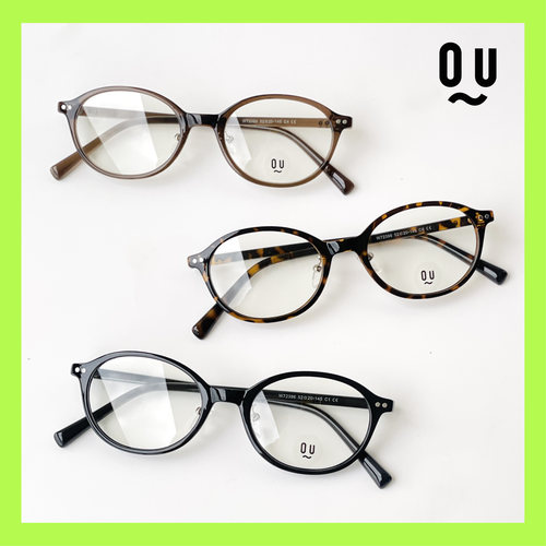 QU韩系复古书呆子眼镜女团同款可配高度蓝光数近视防素颜平光镜男