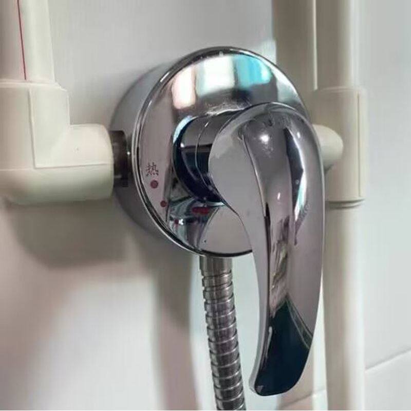 淋浴明装配件通用冷热洗澡开关贴墙式混水阀热水器开关阀海尔美的