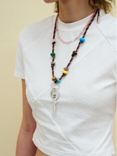 RedRef 文俊辉同款多样造型钥匙扣运动绳结撞色抽绳项链