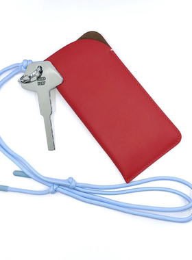 RedRef 撞色运动绳结钥匙扣牛皮零钱包