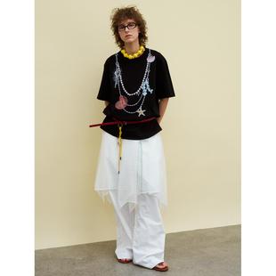 redref 原创手绘海螺项链印花两色T恤衫