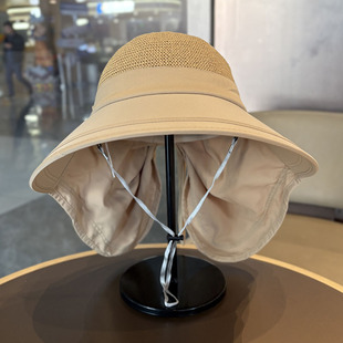 百搭女防晒遮紫外线披肩帽 大帽檐遮阳帽子时尚 户外出游春夏季 新款