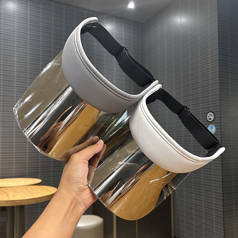 新款镜片空顶防晒帽女夏天大帽檐遮阳防紫外线时尚百搭骑车太阳帽