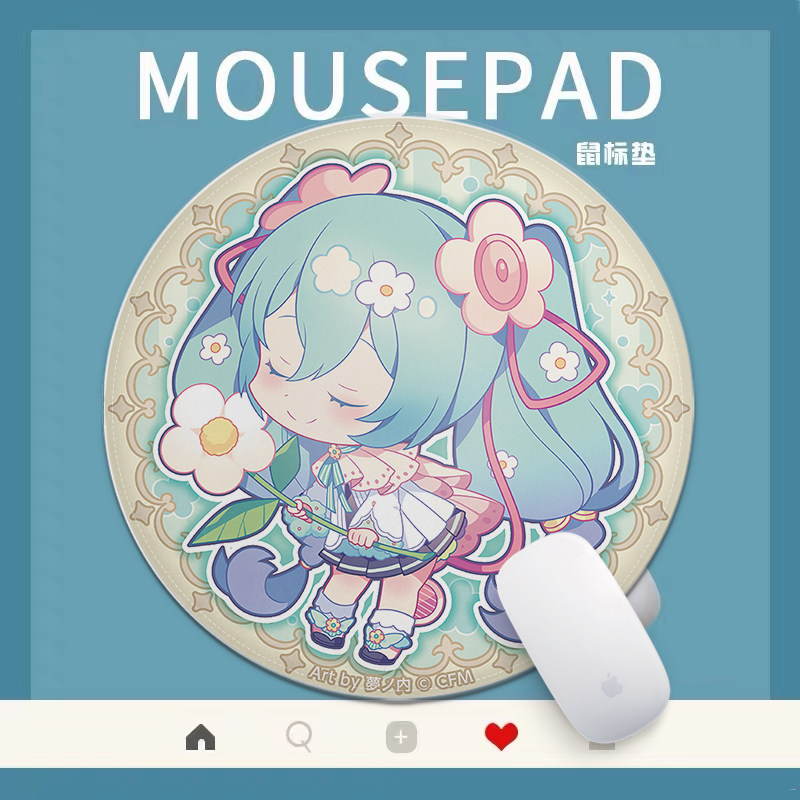 圆形鼠标垫小号锁边加厚防滑创意鼠标垫/贴/腕垫