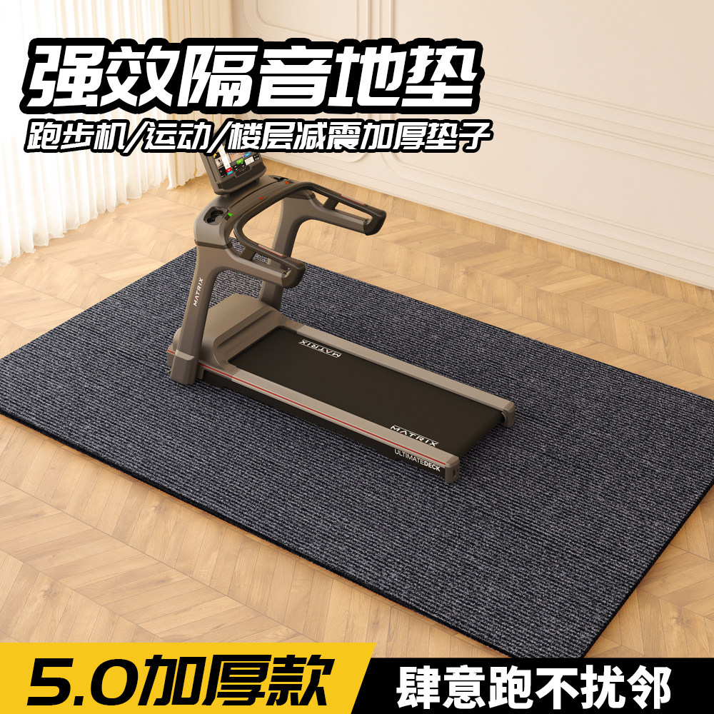 家用跑步机垫子楼层隔音减震吸音地毯加厚大面积健身专用消音地垫
