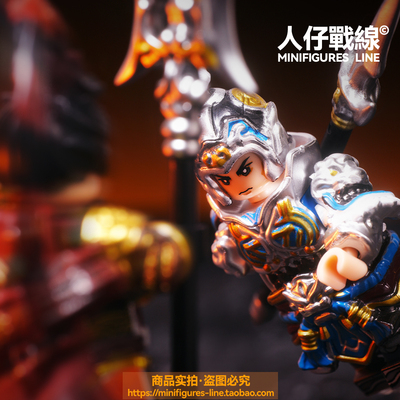 赵云虎豹骑吕布三国五虎将关羽张飞第三方积木人仔男孩玩具礼物