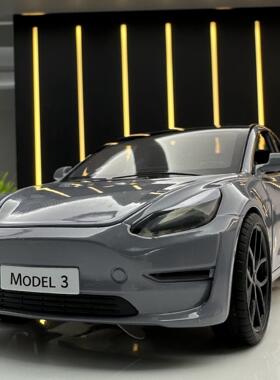 1:24 新款特斯拉 model3 合金汽车模型 收藏摆件 新能源 电动轿车