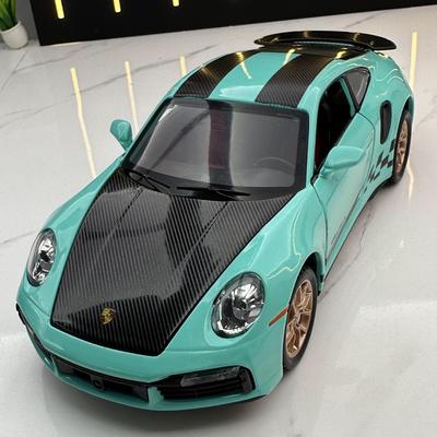 潮玩合金汽车模型1:32保时捷911 TurboS收藏摆件声光回力玩具跑车