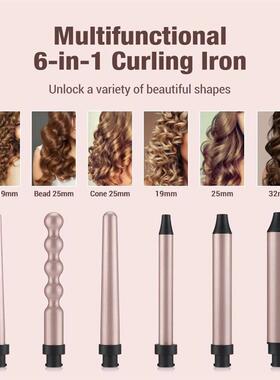 6 in 1 Hair Waver Iron 30s Fast Heating Automatic Temperatur