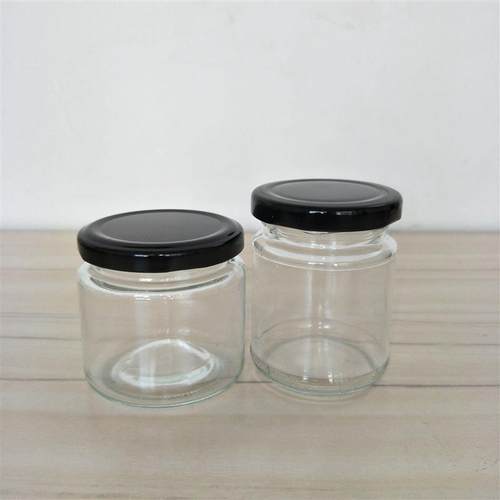 Circular glass jar pickles bottles jam jars of honey bottle