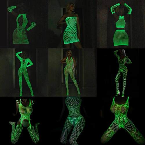 Luminous Fishnet Plus Size Stockings Women Elastic Mesh Open