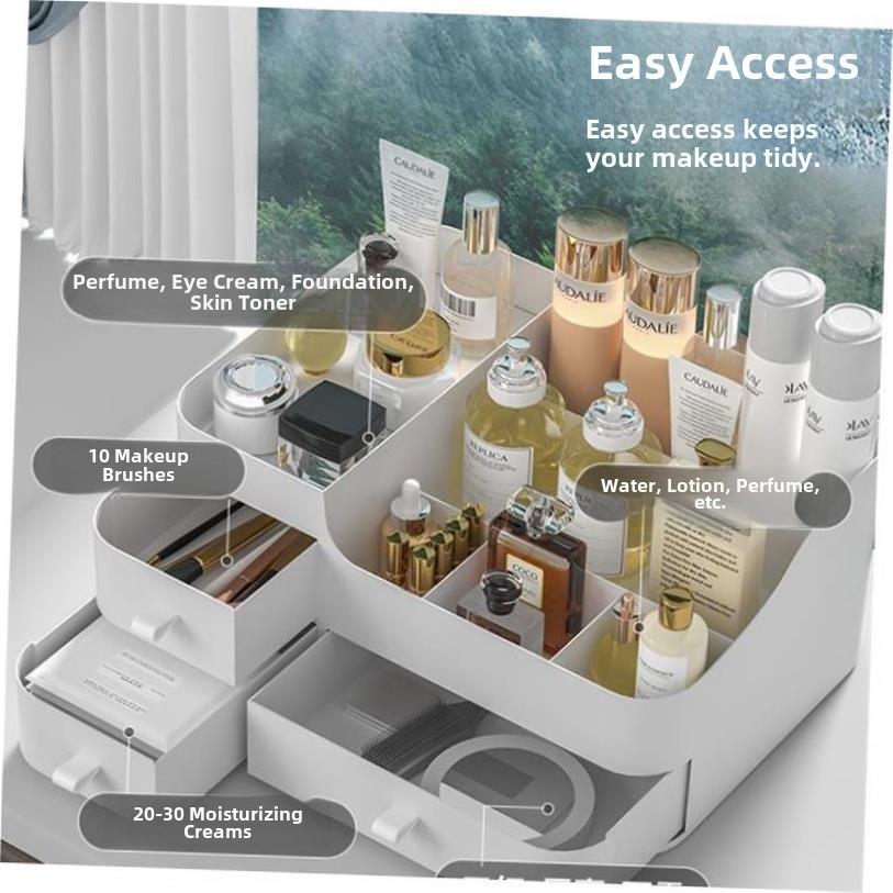 化妆组织者桌面梳妆台组织者抽屉化妆品存储