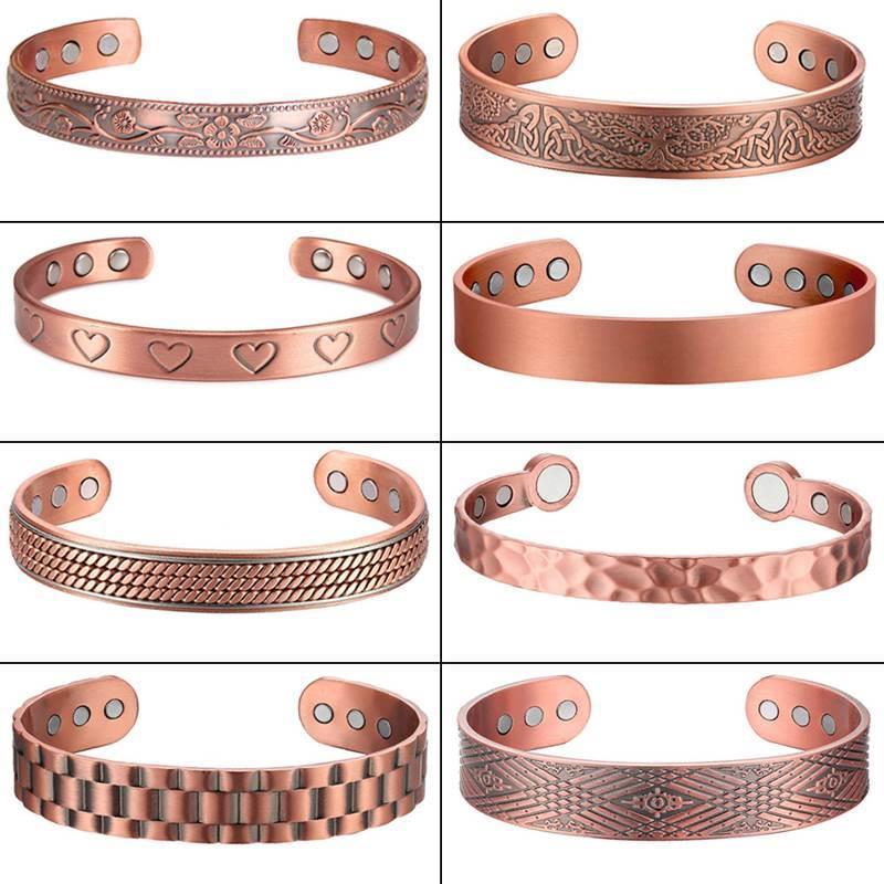 Pure Copper Magnetic Bracelet Men Arthritis Adjustable Magne