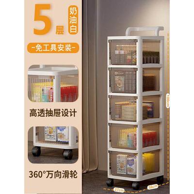 5-Tier Storage Cart,Kitchen Organizer,Mobile Shelving Unit